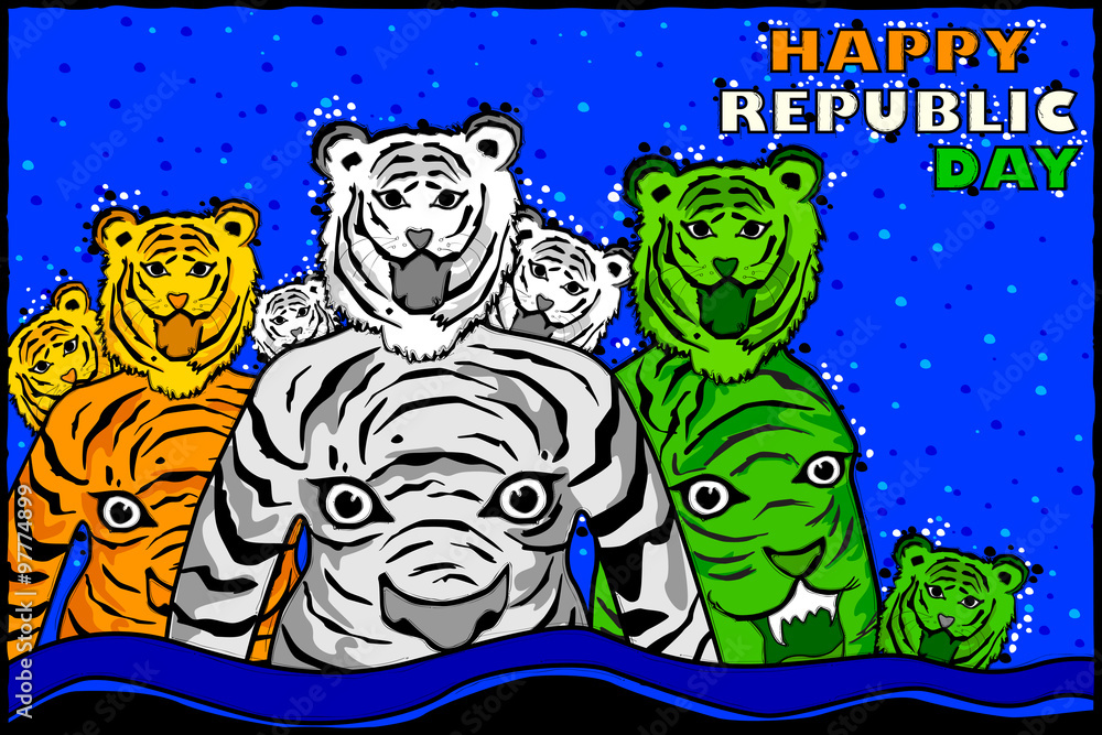 Fototapeta premium Indian Republic Day celebration background