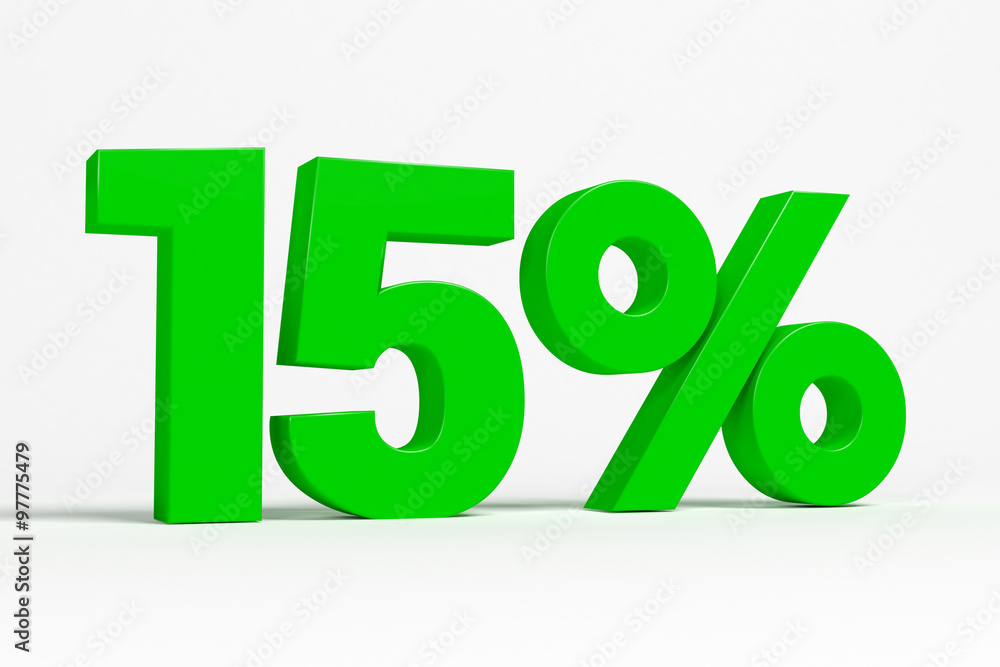 Green 3d 15% text on white background. See whole set for other numbers.
Green 3d 15% text on white background. See whole set for other numbers.