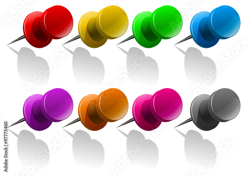 Metal pin in many colors