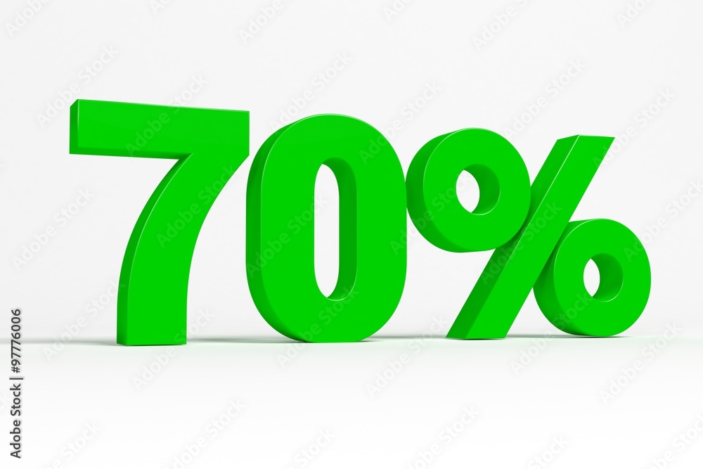 Green 3d 70% text on white background. See whole set for other numbers.
Green 3d 70% text on white background. See whole set for other numbers.