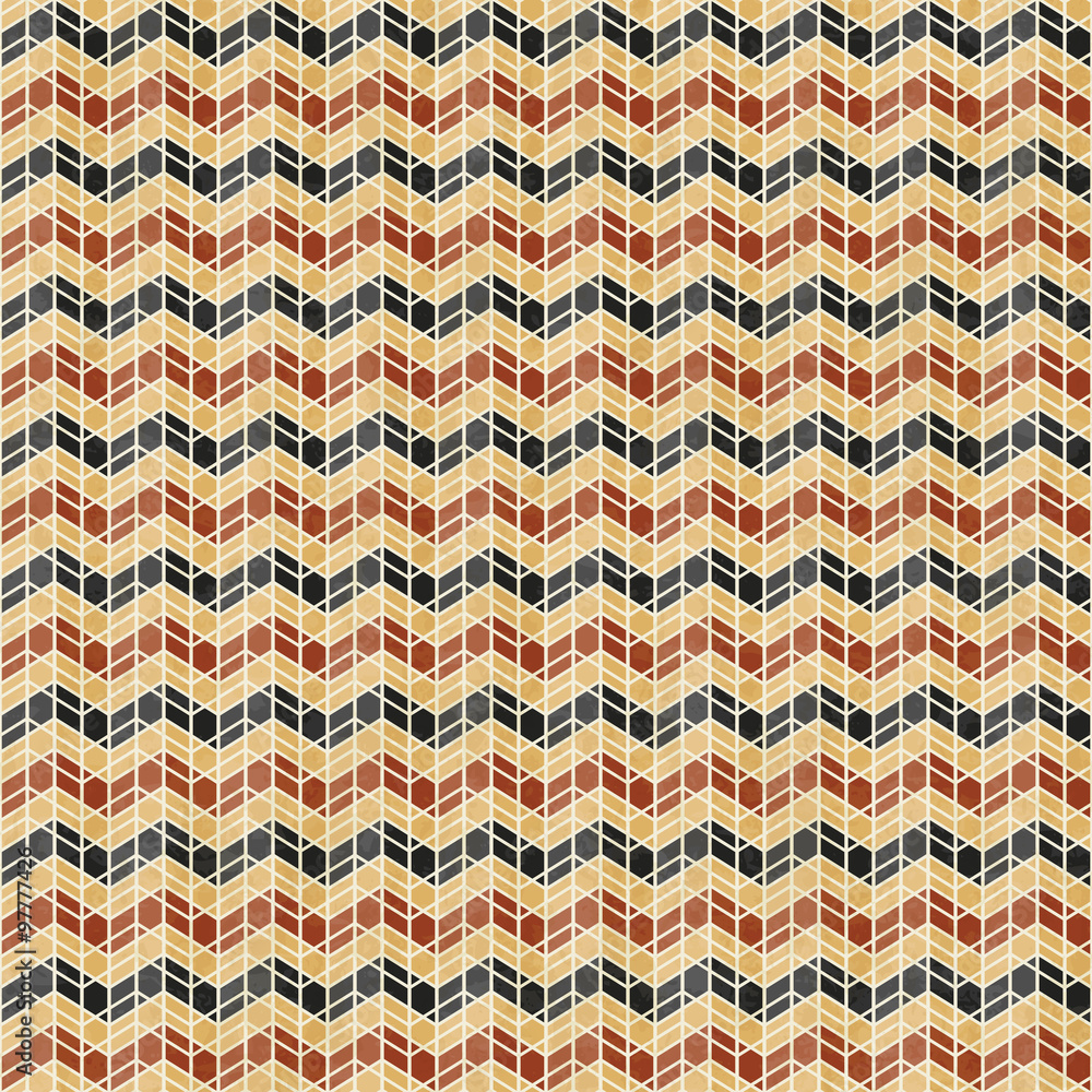 Seamless abstract zigzag pattern, textured vector illustration