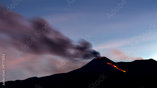 Etna al tramonto da Fornazzo photo