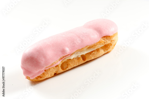 eclair on the white