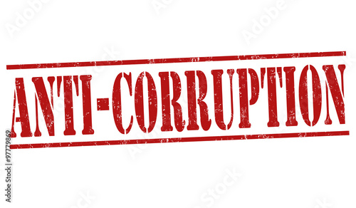 Anti-corruption grunge stamp