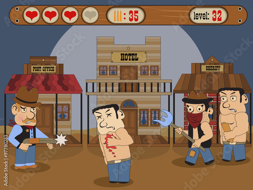 wild west game scenery