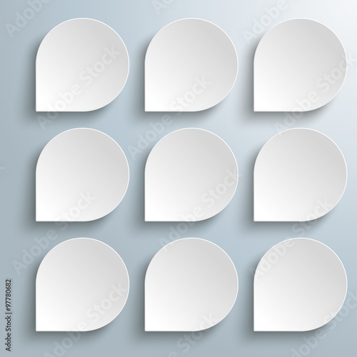 Infographic 9 Abstract Speech Bubbles