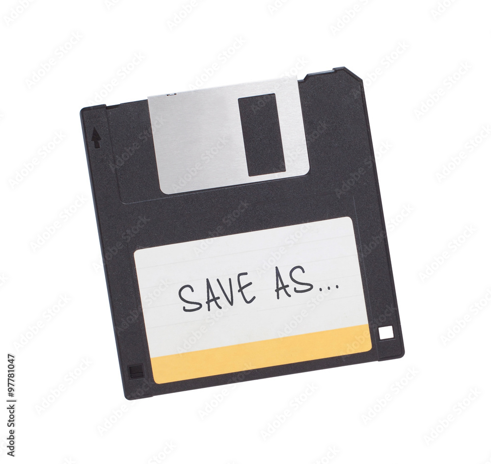Floppy Disk - Technology from the past, isolated on white