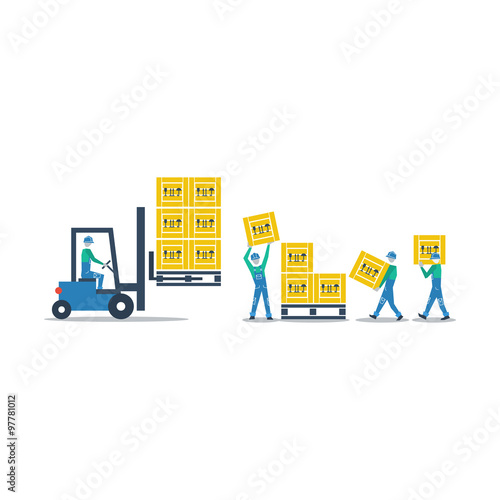 Goods loading truck