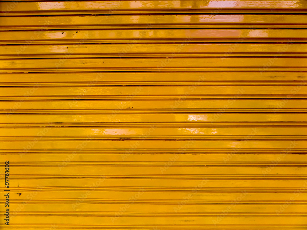 Naklejka premium roller shutter door and dark yellow