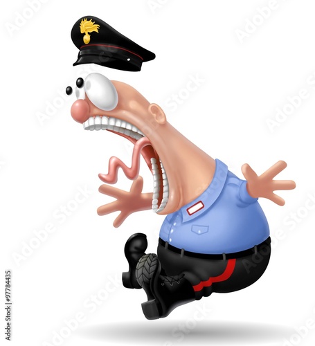 Bilde på lerret carabiniere shock