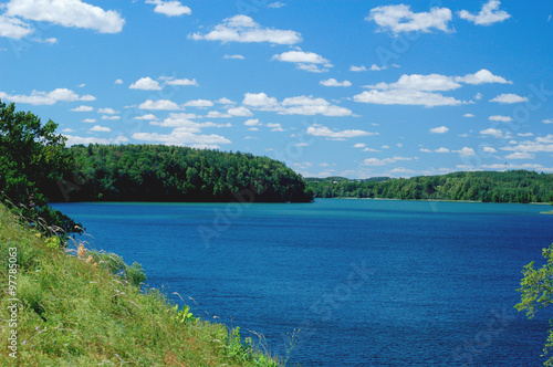 blue lake in summer