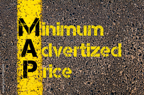 Foto Advertising Business Acronym MAP Minimum Advertized Price