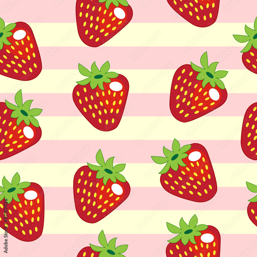 Strawberry seamless pattern