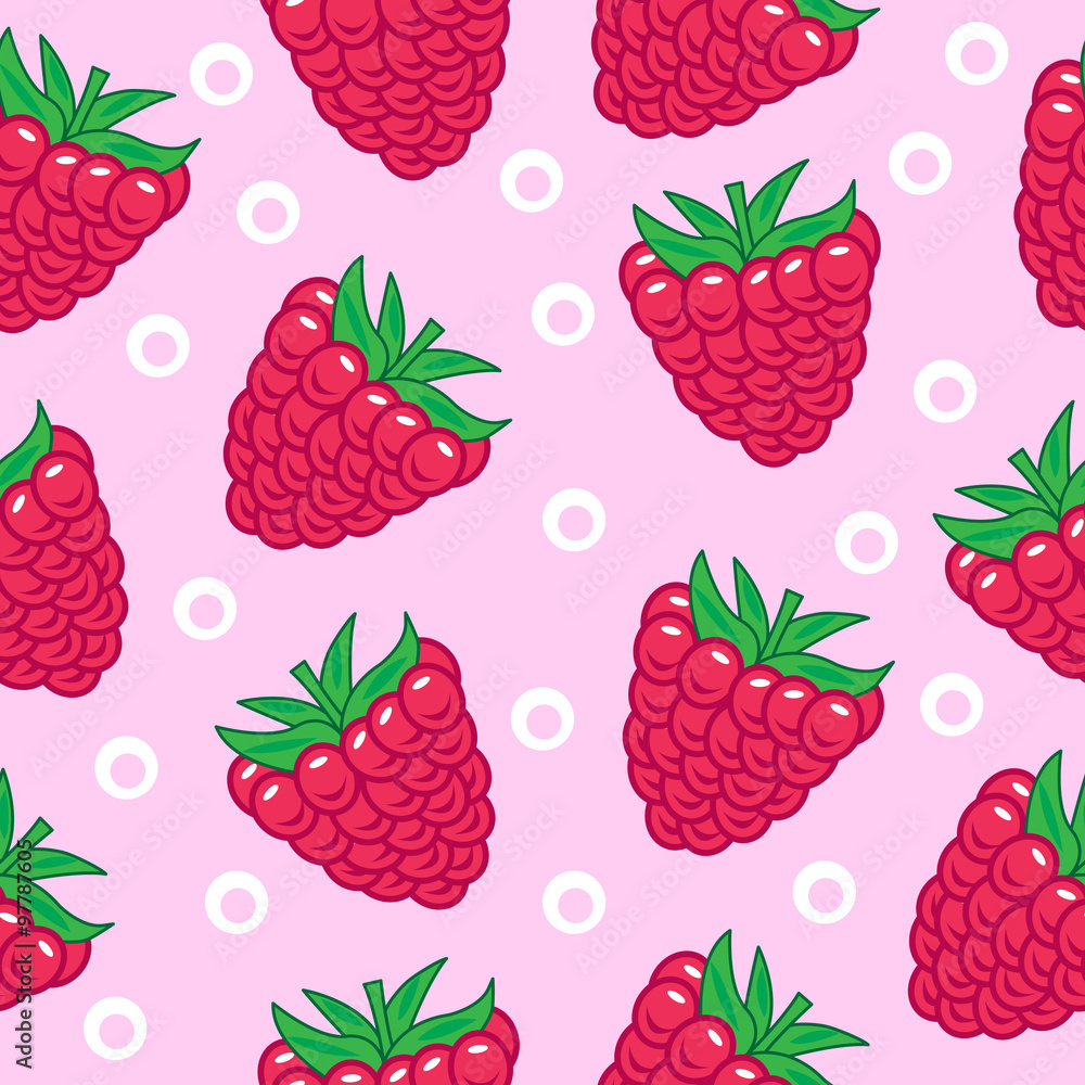 Raspberry seamless pattern Raspberry seamless pattern