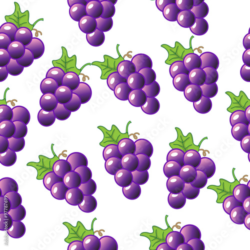 Fototapeta Naklejka Na Ścianę i Meble -  Grape seamless pattern