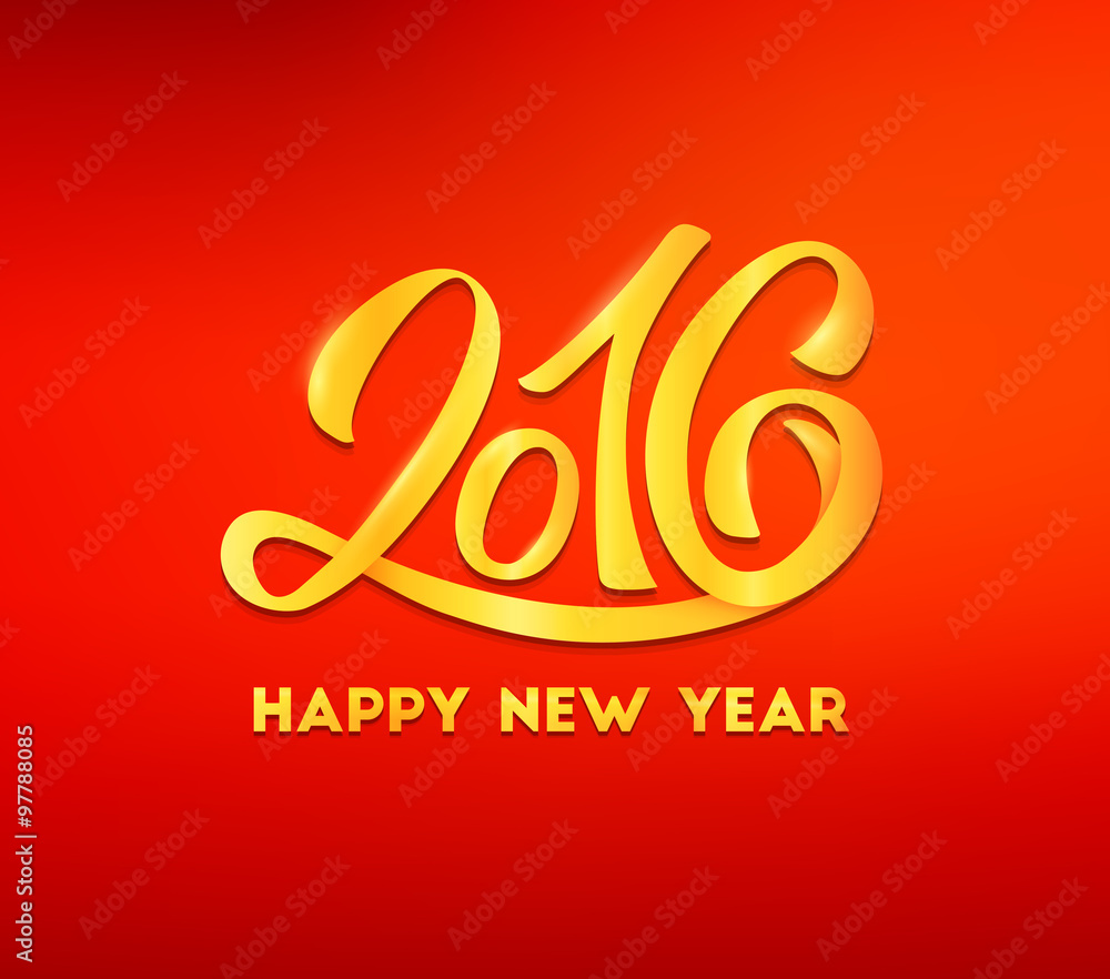 Happy New Year 2016 vector greeting card Happy New Year 2016 vector greeting card