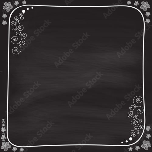 Abstract vector frame with chalk effect. You can use it as a page or cover design. Vector, eps 10