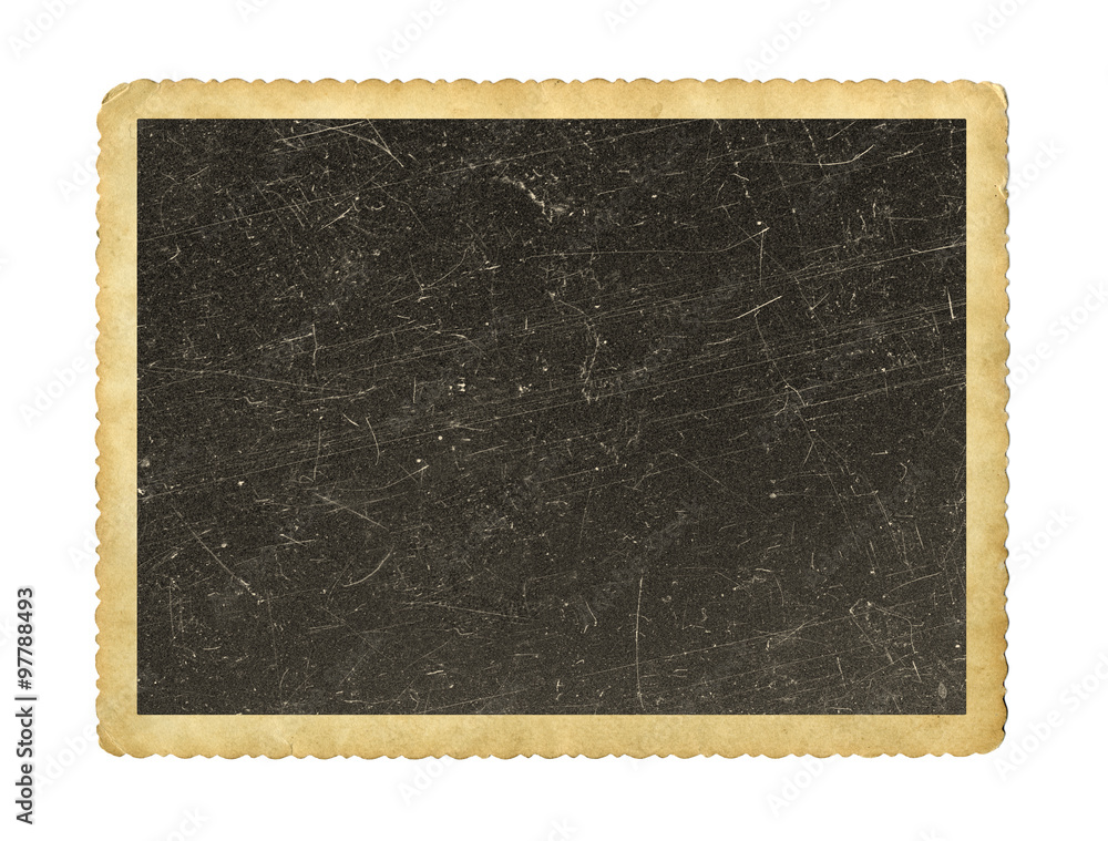 Fototapeta premium Blank vintage photo paper isolated