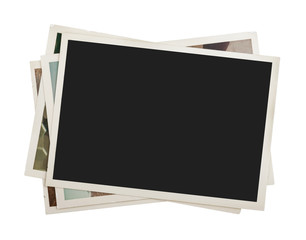 Stack of photos isolated