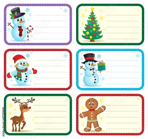 Christmas name tags collection 1