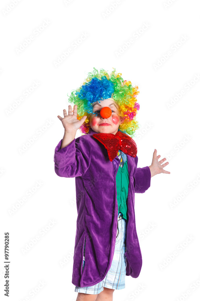 Cute boy clown. Cute boy clown.