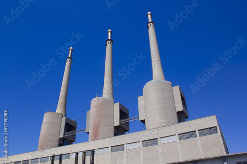 Thermal power plant in Sant Adria (Barcelona), Catalonia, Spain