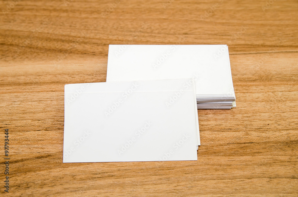 business card presentation for promotion on wooden table business card presentation for promotion on wooden table