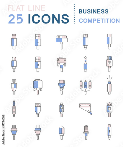 Vector Set Connectors for PC and Mobile Devices