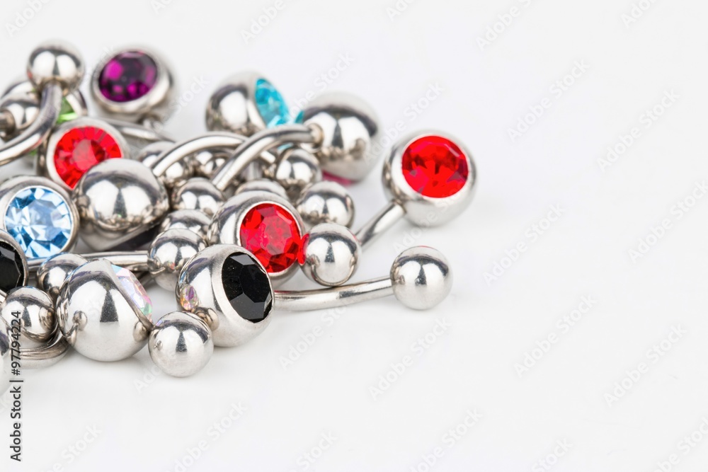 Jewelry for piercing - Stock Image macro. Jewelry for piercing - Stock Image macro.
