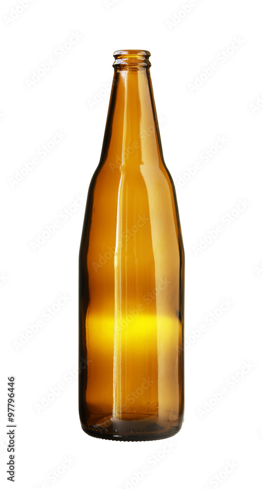 Empty Brown Beer Bottle isolated on white background Empty Brown Beer Bottle isolated on white background