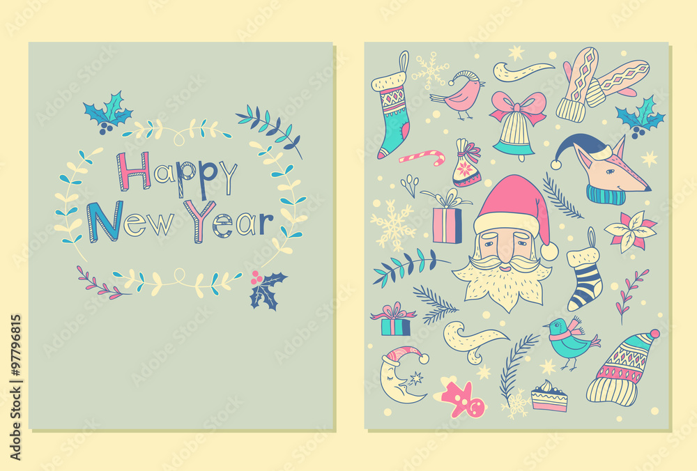 Happy New Year. greeting card