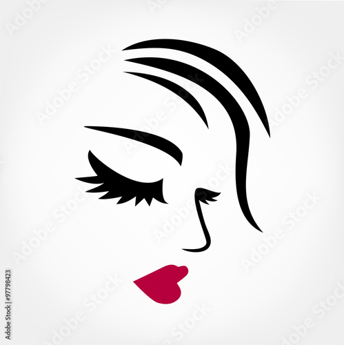 Woman face and hair