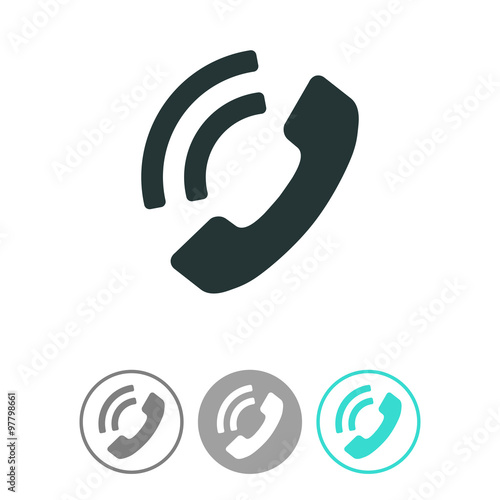 Telephone receiver vector icon.