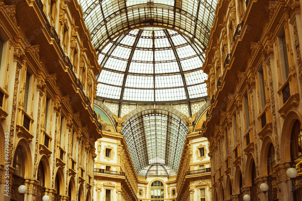 Italian architecture concept. Heart of italian fashion industry.