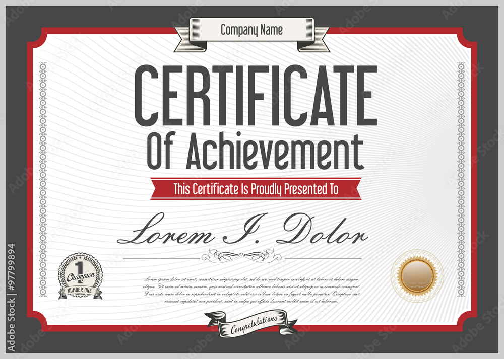 Obraz premium Vector certificate template