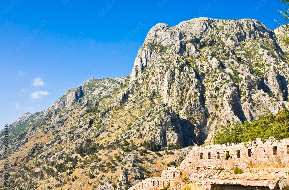 Montenegro, Kotor, old town, ancient fortress, This town included in the UNESCO heritage