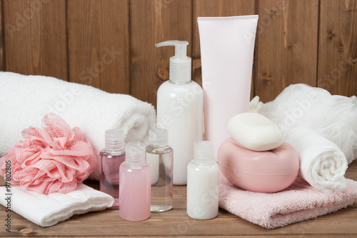 Spa Kit. Shampoo, Soap Bar And Liquid. Toiletries