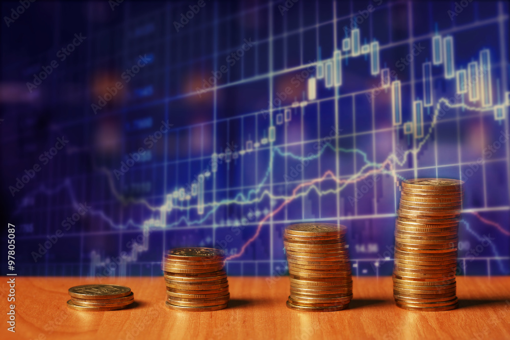 World economics graph. Finance concept. money figures World economics graph. Finance concept. money figures