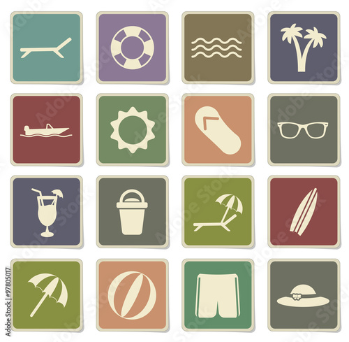 Beach simply icons