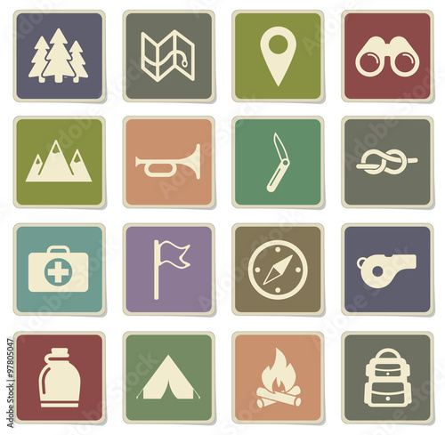 Boy scout simply icons