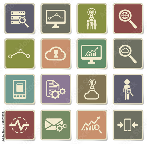 Data analytic simply icons