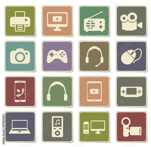 Gadgets simply icons