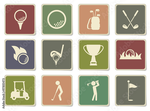 Golf simply icons