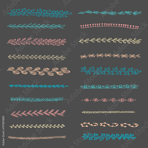 Set of hand drawn brushes
