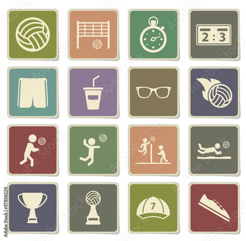 Volleyball simply icons