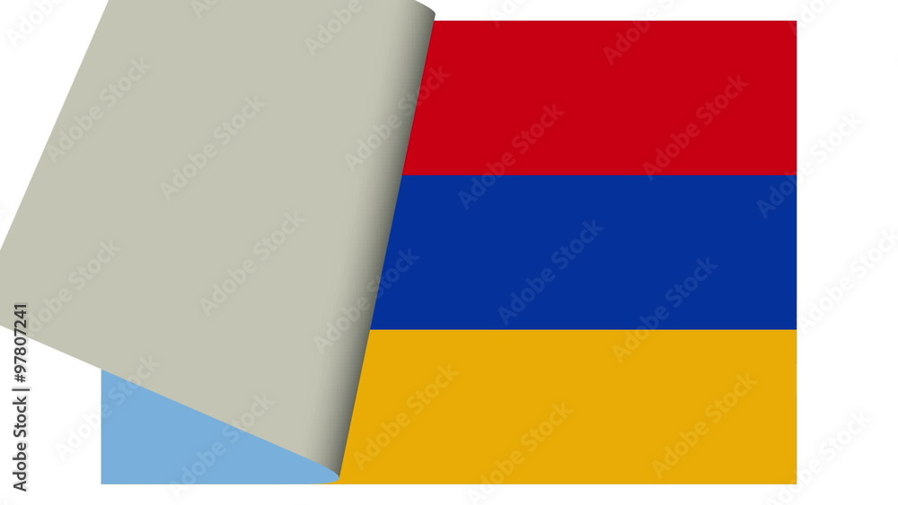 Flags of world sovereign states turned over on a white background. Animation.