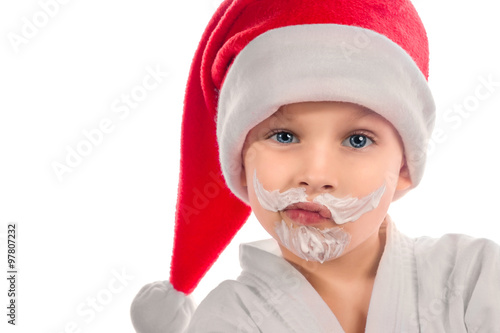 boy in Santa hats