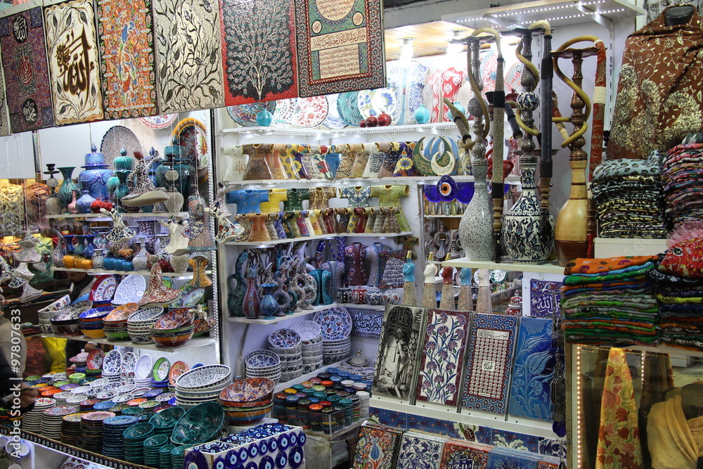Fototapeta Grand bazaar shops in Istanbul.