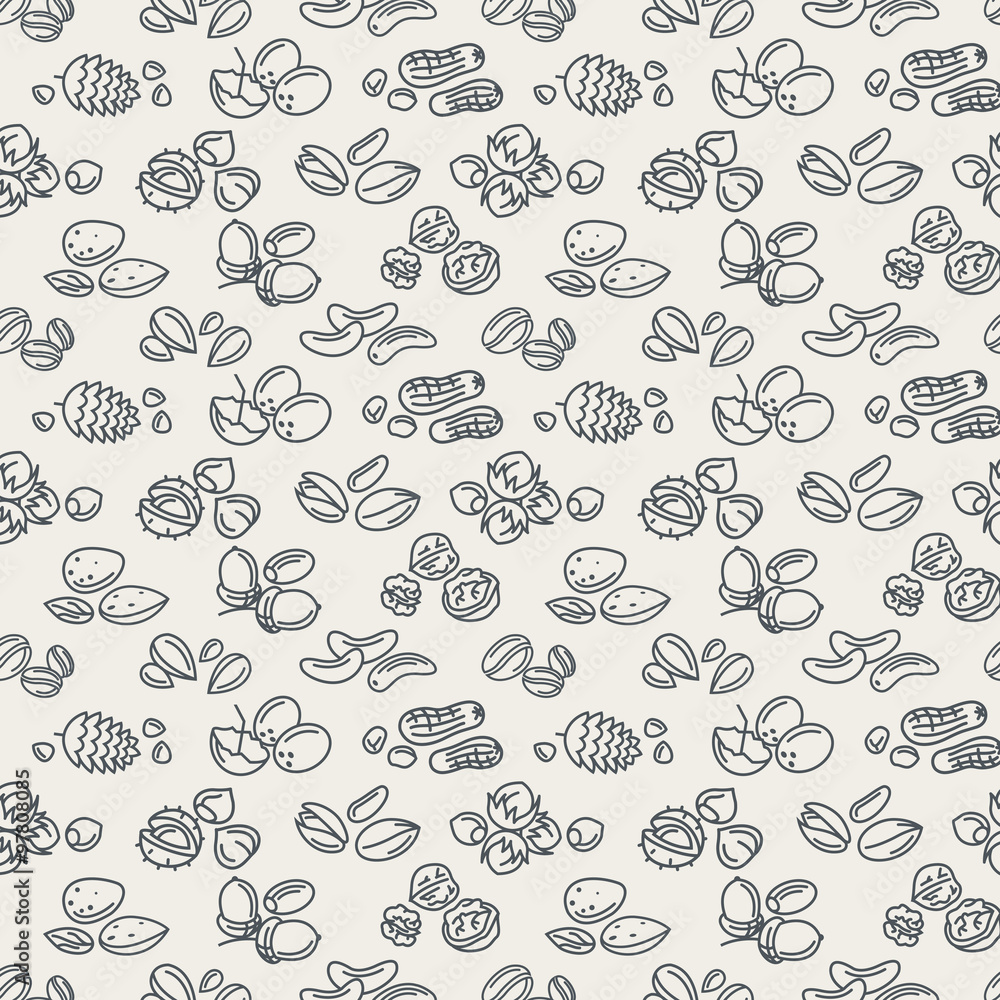 seamless background of nuts pattern seamless background of nuts pattern