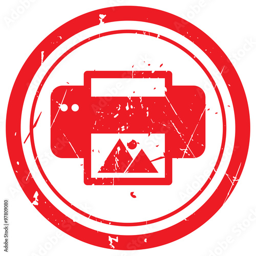 Red Photo Printing rubber stamp